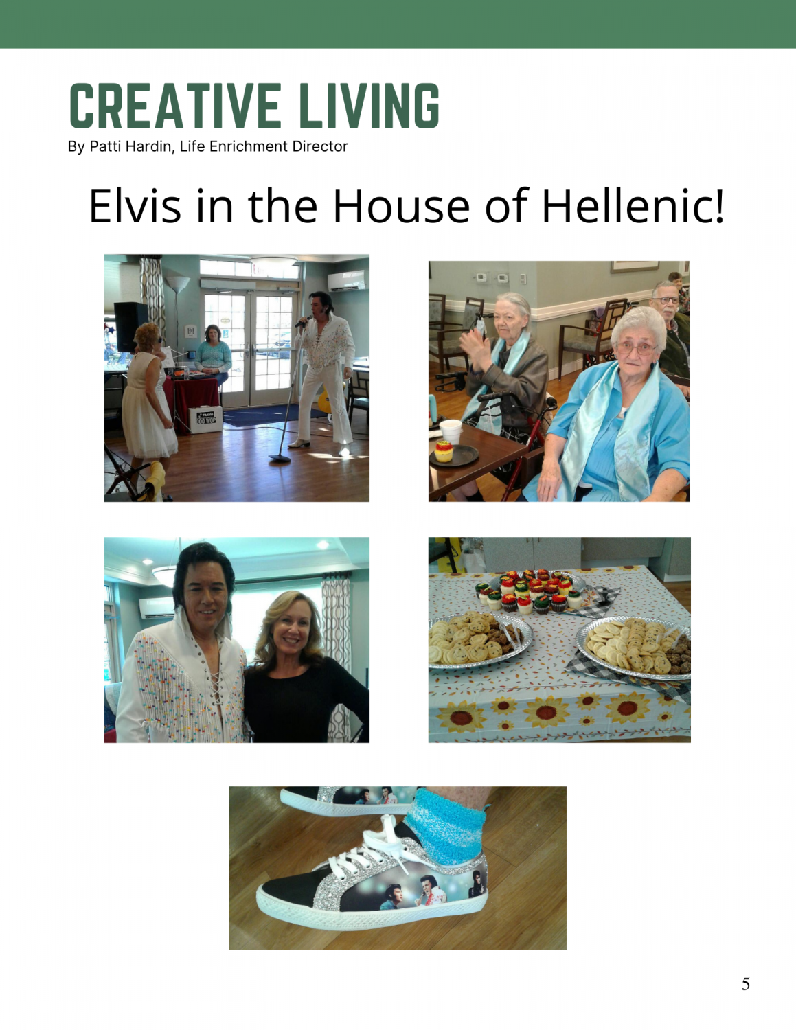Hellenic Happenings December Newsletter for residents, page 5.